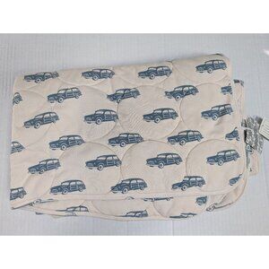 Kate Quinn Organic Cotton Blue Camp Car Classic Circle Quilt Baby Toddler